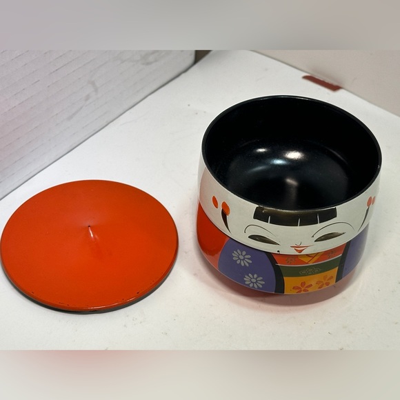 Vintage Japanese Lacquerware Geisha Bento Trinket Box - Picture 6 of 10